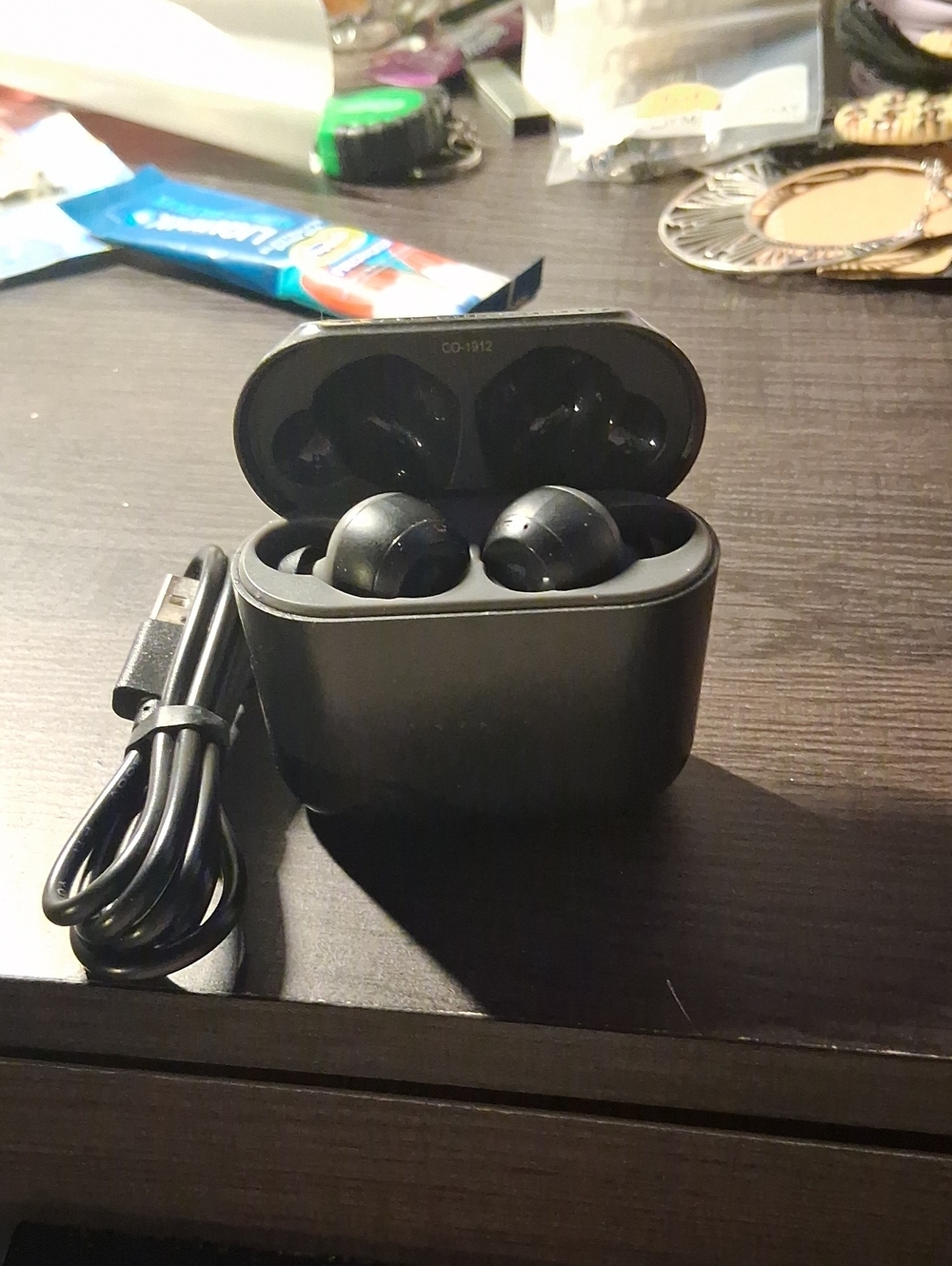 True Wireless Bluetooth Earbuds with Charging Case - Black